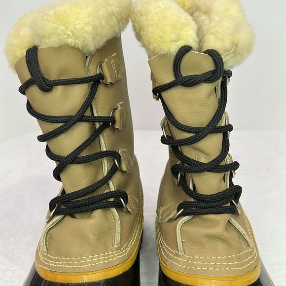 SOREL Men’s Caribou Fleece-trimmed Nubuck and Rubber Snow Boots 11 - Picture 3 of 15